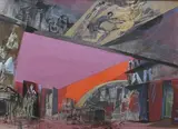 La Loge de Kean. Maquette by Sándor Trauner, Gouache originale signée, sold Oct 2012