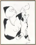 Tête by Alain Le Yaouanc, 1969, Gouache sur papier, sold Jun 2013