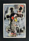 Composition, ca 1962 by Jun'ichi Dobashi, Gouache sur papier, sold Jun 2013