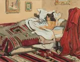 Nu couché by Yves Brayer, 1944, Gouache sur papier, sold Jun 2013