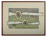 Wheels West by Alex Kosta, 1974, Gouache sur papier, sold Jun 2013