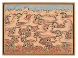 Automobile, ca 1972 by Alex Kosta, Gouache sur papier marouflé sur toile, sold Jun 2013