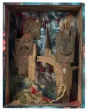 La chambre de Fautrier by Paul Duchein, Technique mixte collage, bois, dans une bôite, sold Jun 2013