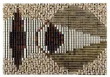 Grand by Roger Capron, Panneau mural «OEil» Faïence émaillée polychrome dite «debout», plaquettes posées «debout», sold Jun 2013