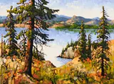 Okanagan Vista, Near Naramata by Rod Charlesworth, oil on canvas, sold Jun 2019
