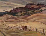 Chilcotin Hills, BC by A. Y. Jackson, 1945, oil on board, sold Jun 2019