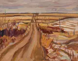 Country Road, Manitoba by A. Y. Jackson, 1951, oil on board, sold Jun 2019