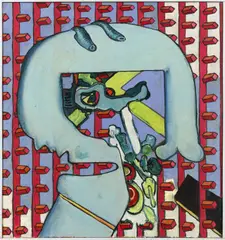 Tafel IV by Ulrich Knispel, 1968, Öl auf Leinwand, mit Künstlerleiste, sold Jul 2020