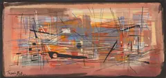 Ohne Titel by Francis Bott, 1952, Gouache über Bleistift auf Karton, sold Dec 2016