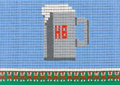 HB by Thomas Bayrle, 1969, Farbserigraphie auf Papier, sold Dec 2016