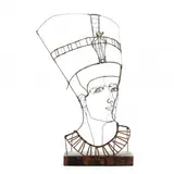 Wirework Portrait Bust of Nefertiti by Noah James Saunders, Contemporary, sold Jan 2023