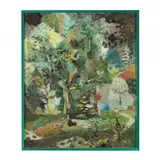 Forest Scene by Alan Caiger-Smith, Oil on board, sold Jan 2023