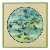 A Nye of Pheasants by Alan Caiger-Smith, Oil on canvas board, sold Jan 2023