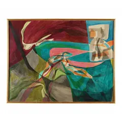 Danseurs du Soleil by Stanley William Hayter, Oil on canvas, sold Jan 2023