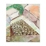 Skirting by George Little, Oil and spray paint on canvas, sold Jan 2023