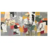 Untitled (Monumental Mixed-Media Work) by László Dús, Mixed media with collage on three sheets, sold Jan 2023