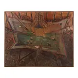Lampara y Pool by Jesús Guerrero, Oil on canvas, sold Jan 2023
