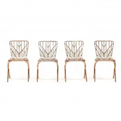 Four Copper, Washington Skeleton Chairs by David Adjaye, Contemporary design for Knoll, sold Jan 2023