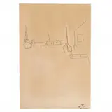 Provincetown Sketch by Anne Packard, Ink on paper, sold Jan 2023
