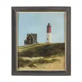 Lighthouse and Keepers House by Anne Packard, Oil on board, sold Jan 2023