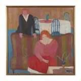 Sisters by Cynthia Packard, Oil on canvas, sold Jan 2023