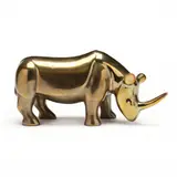Rhino, Studio by Loet Vanderveen, Limited edition cast bronze with polished finish, sold Jan 2023