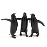 Penguin Trio by Loet Vanderveen, Limited edition cast bronze with applied patina, sold Jan 2023