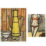 Cafetière Jaune / The Bikini (Two Works) by Bernard Buffet, Each a lithograph in colors, sold Jan 2023