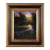 Setting Sun by Thomas DeDecker, Oil on board, sold Jan 2023