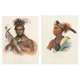 Ky-On-Twog-Ky, or Cornplanter / Tah, Col-O-Quoit (Two Works) by McKenney & Hall, Hand-colored lithographs, sold Jan 2023