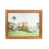 Bermuda Villa by Warren Francis Snow, Oil on artist's board, sold Jan 2023
