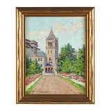First Church of Christ Scientist by Henrietta Dunn Mears, Oil on board, sold Jan 2023