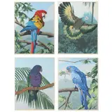 Four Large Parrot Silkscreen Prints by Dallas E. John, Each a serigraph in colors, sold Dec 2022