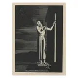Starry Night by Rockwell Kent, Wood engraving on paper, sold Dec 2022