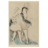 L'Arlequine (Harlequin) by Marie Laurencin, Etching and drypoint in colors, sold Dec 2022