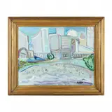 City Scene by Henri Lenoir, Oil on board, sold Dec 2022