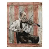 Keeping Time by Aaron Hequembourg, Engraving on found objects, sold Dec 2022