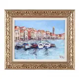 Fishing Boats at La Ciotat by Mark King, Acrylic on canvas, sold Dec 2022