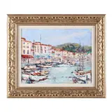 Fishing Boats at Cassis by Mark King, Acrylic on canvas, sold Dec 2022