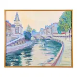 Along the Seine by Stephen Moore, Oil on canvas, sold Dec 2022