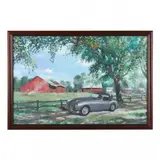 Portrait of an Austin Healey by Chip Holton, Oil on canvas, sold Dec 2022