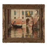 Venetian Canal Scene by James Hamilton Mackenzie, Oil on canvas, sold Dec 2022