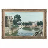 La Seine vu de pont Sully by Constantine Kluge, Oil on canvas, sold Dec 2022