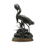 Le Grand Egret by Jules Moigniez, Dark patinated cast bronze, sold Dec 2022