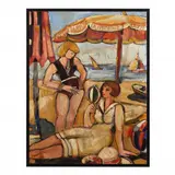 La Plage by François Chabrier, Oil on canvas, sold Dec 2022