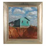 Red Earth, Green House by Francis Speight, Oil on canvas, sold Dec 2022