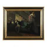A Long Wait by Walter Biggs, Oil on canvas, sold Dec 2022