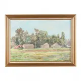 Eastern North Carolina Farm by Sarah Blakeslee, Oil on canvas, sold Dec 2022
