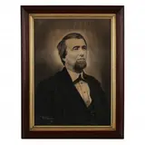 Portrait of Judge Andrew G. Henry by Dennis Williams, Pastel and pencil on paper, sold Dec 2022
