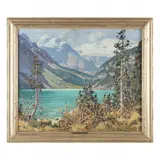 Lake Louise, Autumn by Belmore Browne, Oil on canvas, sold Dec 2022